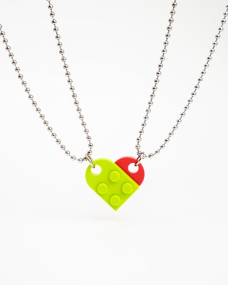 Brick Heart Necklace Set - image2